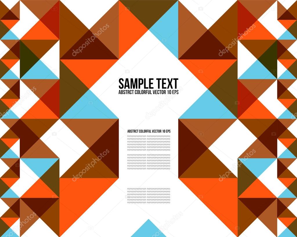 Abstract Colorful Triangle Pattern. Background , Cover , Layout , Magazine, Brochure , Poster , Website , Namecard , etc.