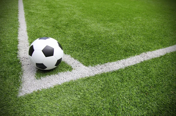 Futebol campo de futebol estádio grama linha 2 — Fotografia de Stock