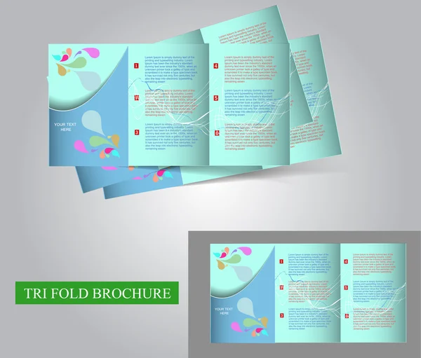 Dreifache Broschüre design prasentation — Stockvektor