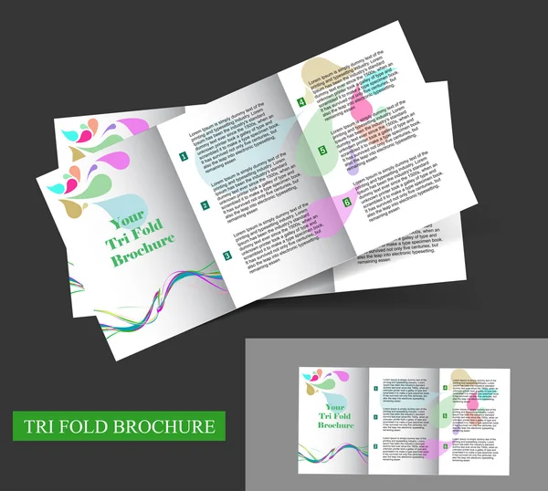 Tri fold brochure design — Stock Vector