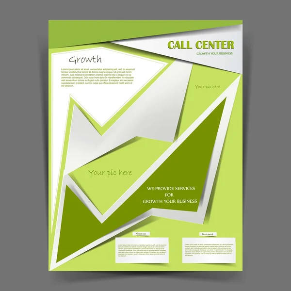 Call-Center-Flyer — Stockvektor