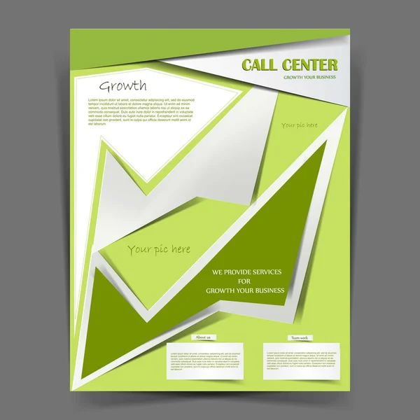 Call-Center-Flyer lizenzfreie Stockvektoren