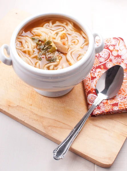 Thai tom yum noodle soup — Stock Photo, Image