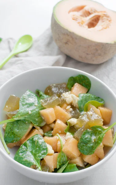 Salad with melon — Stock Photo, Image