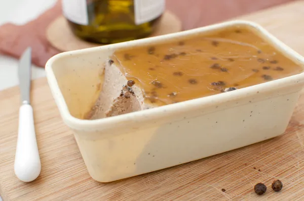 Leberparfait aus Foie gras und Trüffeln — Stockfoto