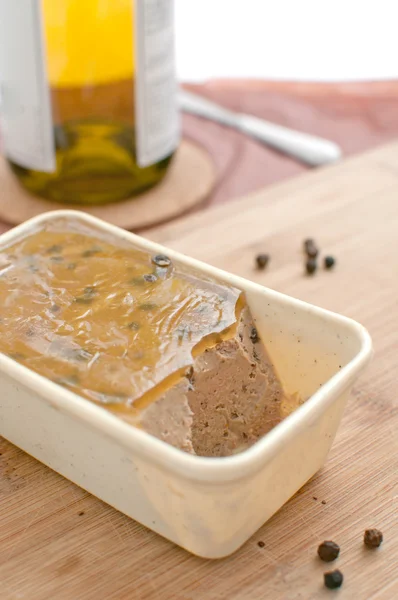 Chequeo y hígado de cerdo parfait francés — Foto de Stock