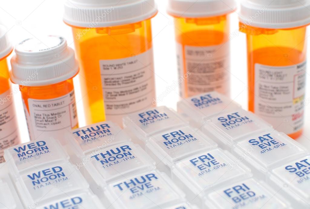 Prescription medicines weekly organizer case