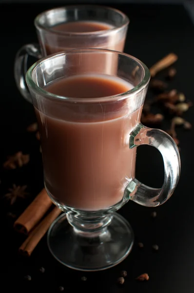 Cacau quente ou bebida de chocolate — Fotografia de Stock