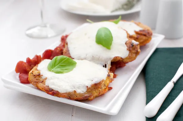 Pork chops fried in breadcrumbs — Stock Photo, Image