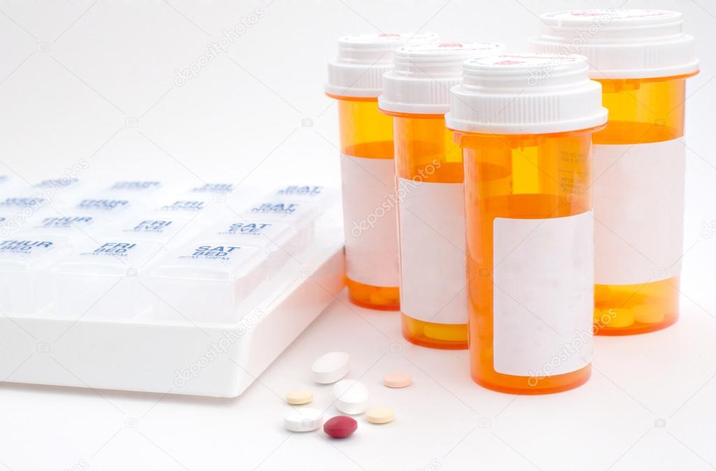 Prescription medications and boxes