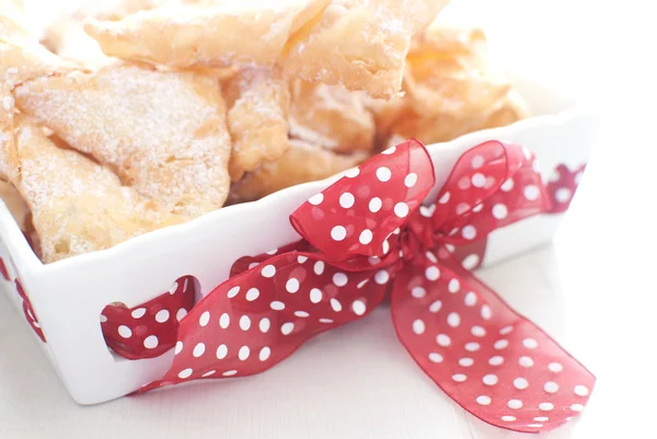 Galletas tradicionales de pulido chrusciki — Foto de Stock