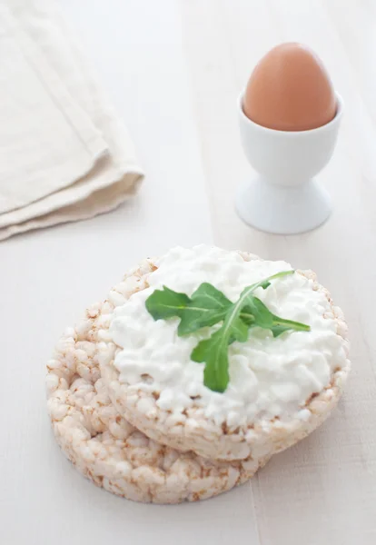 Breakfast with cottage cheese — Stock Photo, Image