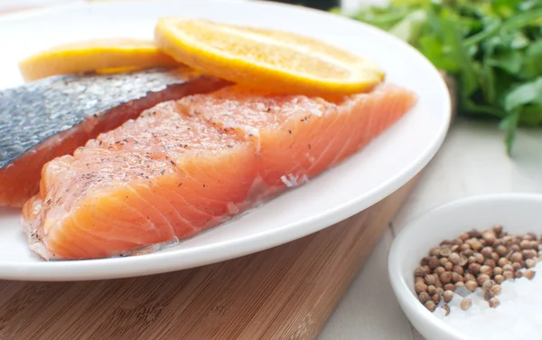 Filetti di salmone salati — Foto Stock