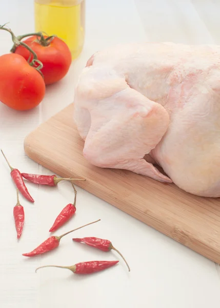 Chicken whole raw — Stock Photo, Image