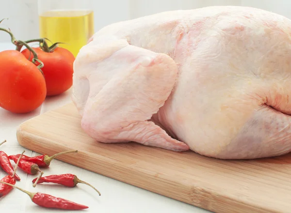 Chicken whole raw — Stock Photo, Image