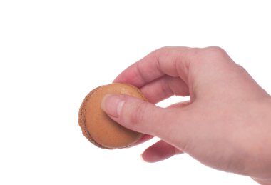 kadın el tutma veya veren acıbadem kurabiyesi kurabiye