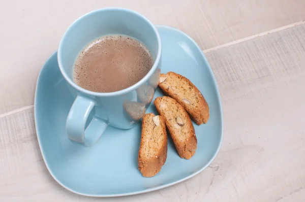 Biscotti cookies with cocoa — Stock Photo, Image