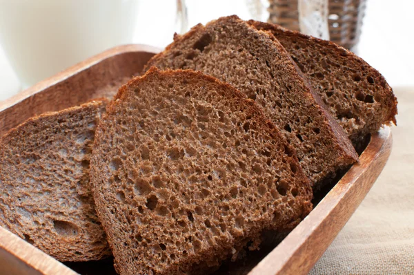 Rye bread slices close-up — Stock Photo, Image