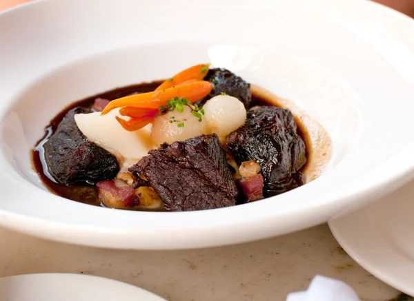 Bourguignon di manzo con verdure — Foto Stock