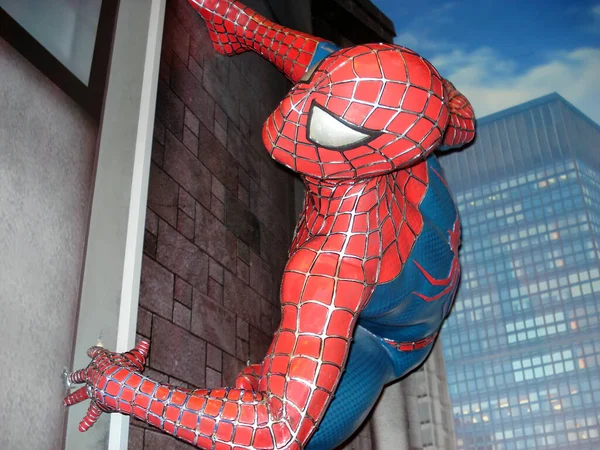 Amsterdam Netherlands August 2015 Amazing Spider Man Life Size Statue — Stock Photo, Image