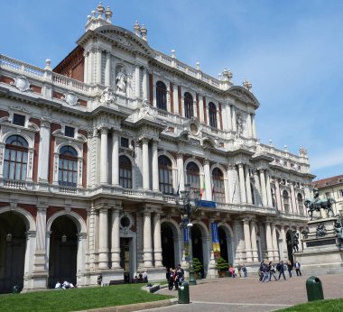 Torino - İtalya - 2 Mayıs 2015: Ulusal İtalyan Risorgimento Müzesi. Torino, İtalya