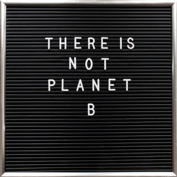 Planet Quote Letterboard White Plastic Letters Warning Global Warming Climate — Stockfoto