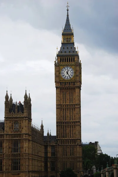 Известный Биг Бен Известный Элизабет Тауэр Часовая Башня Вестминстерского Дворца — стоковое фото