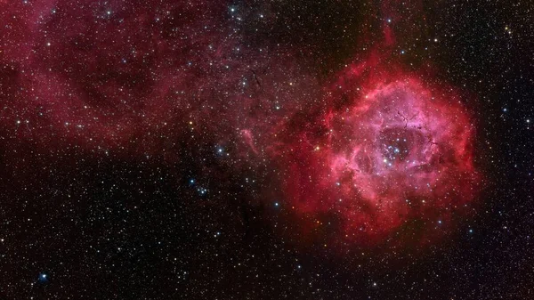 NGC 2237 olarak da bilinen Monoceros takımyıldızındaki muhteşem Rosette Bulutsusu. NASA tarafından döşenmiş bu resmin elementleri