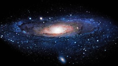 Büyük Andromeda Galaksisi M31. NASA tarafından döşenmiş bu resmin elementleri