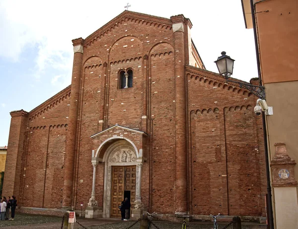 Nonantola Modena Italy Квітня 2022 Facade Famous Abbey Nonantola Abbazia — стокове фото