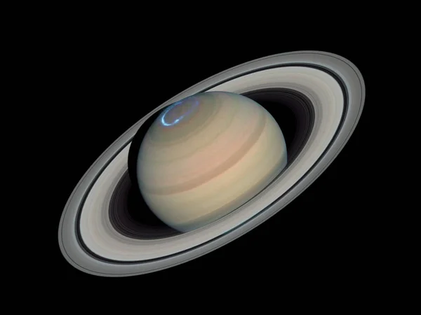 Planeta Saturn Jego Spektakularne Pierścienie Elementy Tego Obrazu Zostały Dostarczone — Zdjęcie stockowe
