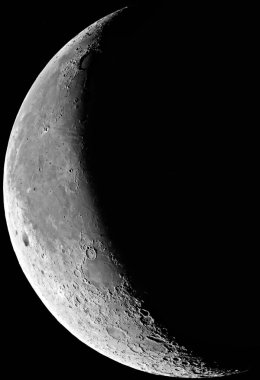 The waning Moon. Elements of this image were furnished by ESO 