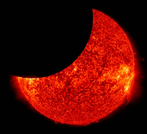 Zaćmienie Słońca Elementy Tego Obrazu Zostały Dostarczone Przez Nasa — Zdjęcie stockowe