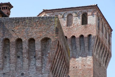 Antik Vignola Ortaçağ Kalesi (La Rocca di Vignola). Modena, İtalya.