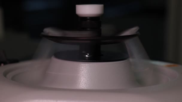 Spinning Laboratory Centrifuge Slows Stop — Stock Video