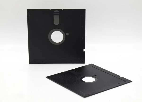 Vintage Floppy Disk Inch Retro Storage Technology White Background — Stock Photo, Image