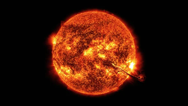 Sun Solar Surface Violent Activity Elements Image Were Furnished Nasa — Zdjęcie stockowe