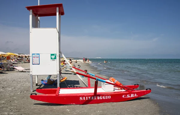 Punta Marina Terme Ravenna Italy August 2022 Red Lifeguard Rescue — Stok fotoğraf