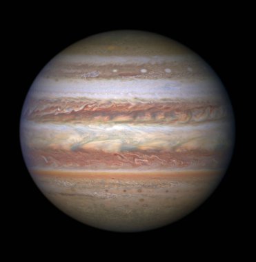 Planet Jupiter in natural colors. Elements of this image were furnished by NASA.