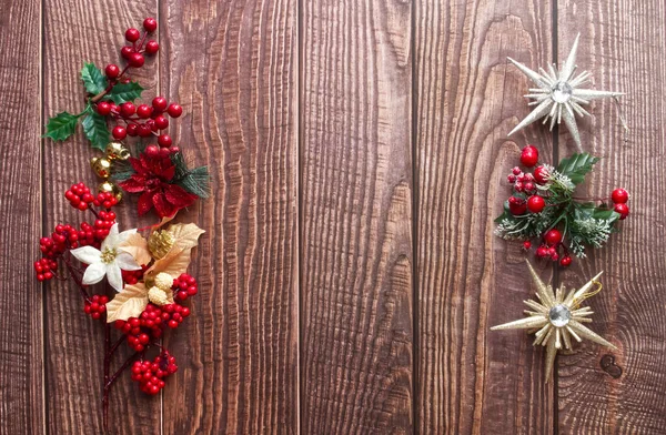 Decoración Navidad Adornos Navideños Espacio Para Texto Puesta Plana — Foto de Stock