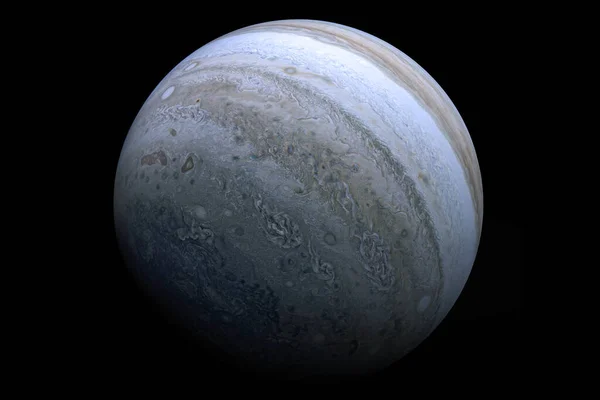 Планета Юпитер Синем Свете Элементы Этого Изображения Представлены Наса — стоковое фото