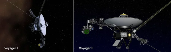 Voyager Voyager Spacecraft Deep Space Field Illustration — Stock Photo, Image