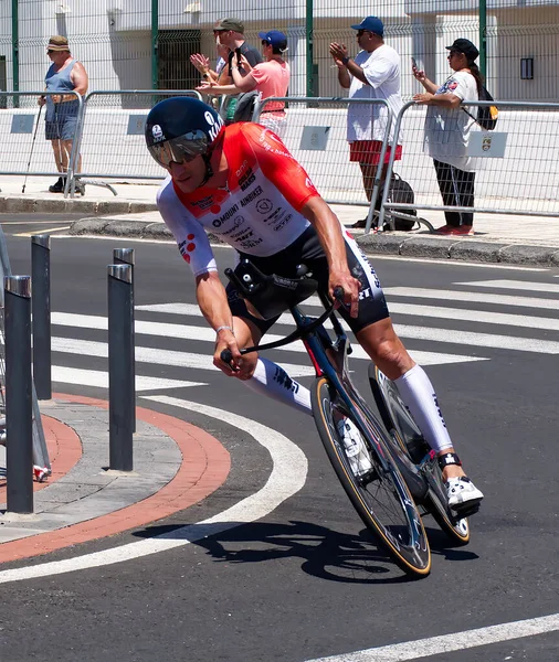 Lanzarote Canary Islands Spain May 2022 Cyclist Ironman Triathlon 2022 — Stock Photo, Image