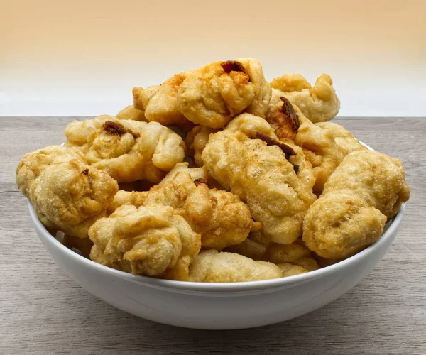 Italien Crispeddi Calabresi Lici Calabrais Crispeddi Beignets Salés Traditionnels Frits — Photo