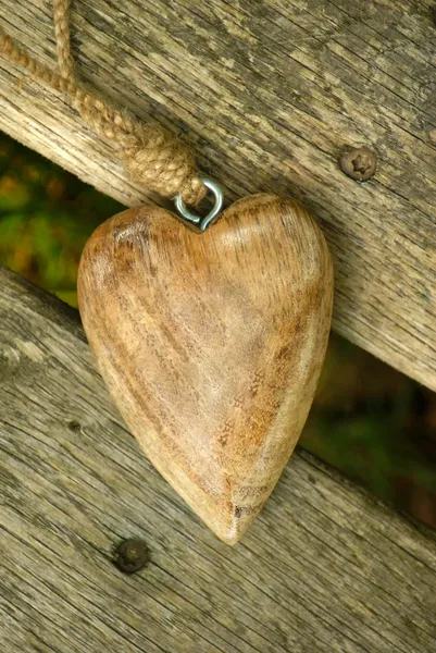 Cuore di legno — Foto Stock