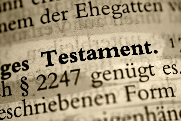 Testament — Stock Photo, Image