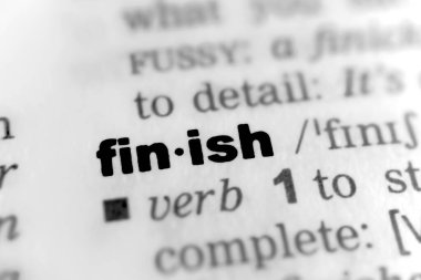 Bitir - siyah ve beyaz metin 