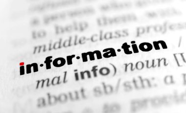 Bilgi - kırmızı i noktalı siyah harfler 