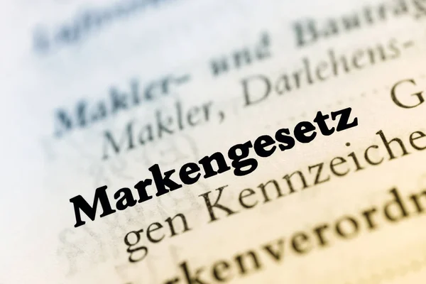 Trademark Law Black White Text Coloured Background — Stock Photo, Image