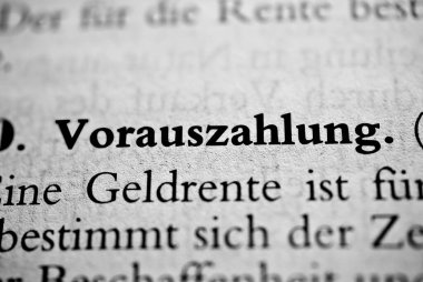 Avans ödeme - hukuk kitabı - siyah beyaz metin 